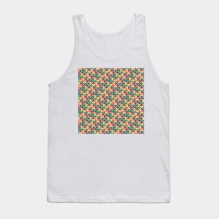 Geometric Flower Petal Pattern (Rasta Colours) Tank Top